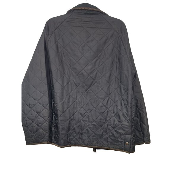 Vintage Polo Ralph Lauren Jacket 90s Brown Quilted Two Way Zip Mens Large - Picture 6 of 11